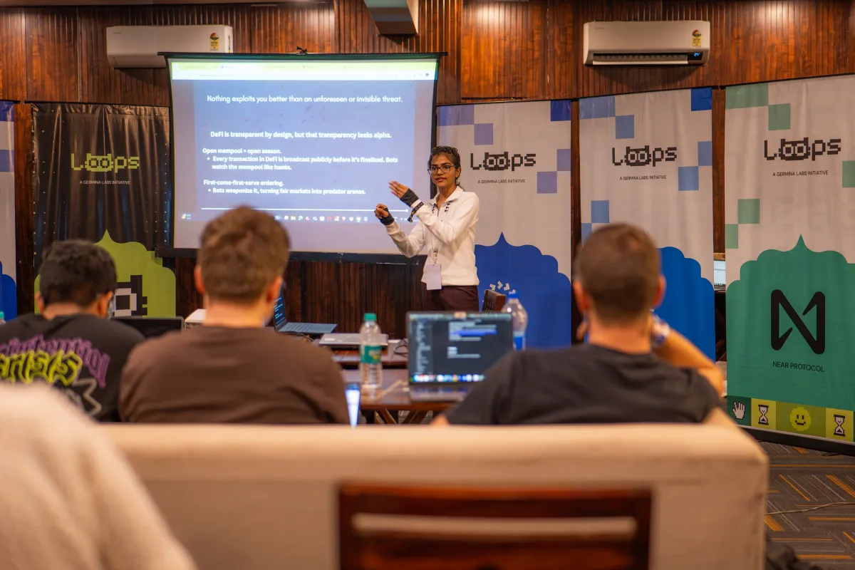 Presenting on DeFi transparency at Loops workshop